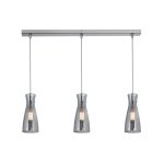 COLGANTE CROM  3 luces cromo apto  led