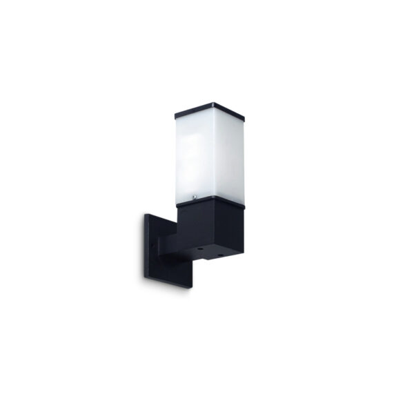 2400-A aplique cuadrado negro 1 apto led