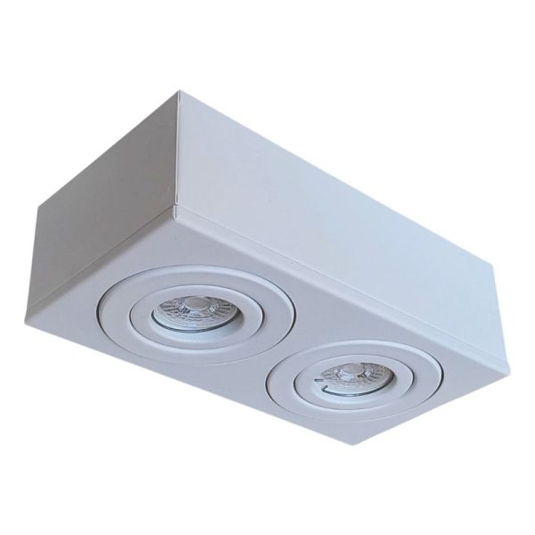 Cardanico de 2 luces blanco apto led