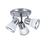 PLAFON TIRAS  3 luces acero apto  led