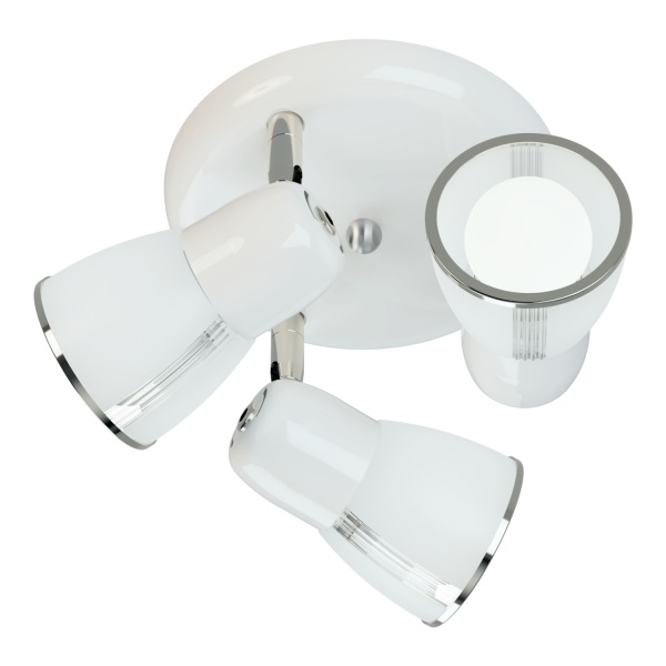 TIRAS plafón 3 luces blanco apto lampara led