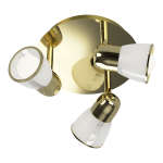 PLAFON TIRAS 3 luces dorado apto  led