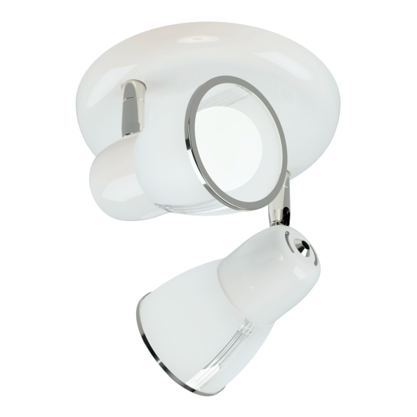 TIRAS plafón 2 luces blanco apto lampara led