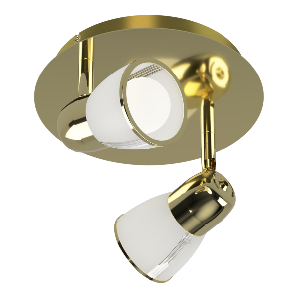 TIRAS plafón 2 luces dorado apto lampara led (copia)