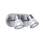 APLIQUE TIRAS  2 luces acero apto  led