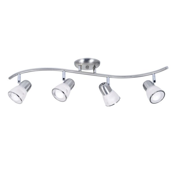 TIRAS sistema 4 luces acero apto lampara led