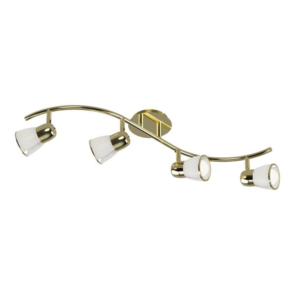 TIRAS sistema 4 luces dorado apto lampara led