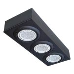 CARDANICO  3 luces negro apto led