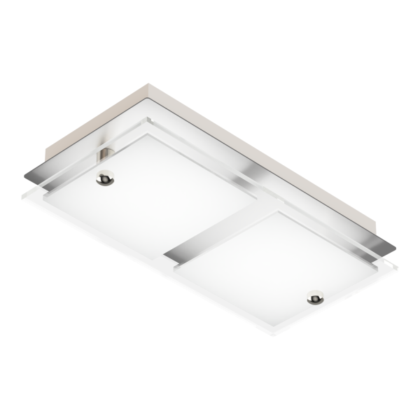 ESCORPIO plafón 2 luces cromo apto lamparás de led