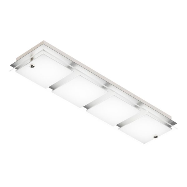 ESCORPIO plafón 4 luces cromo apto lámparas de led