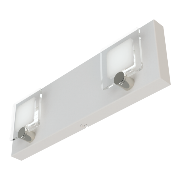 PAO plafón 2 luces blanco led