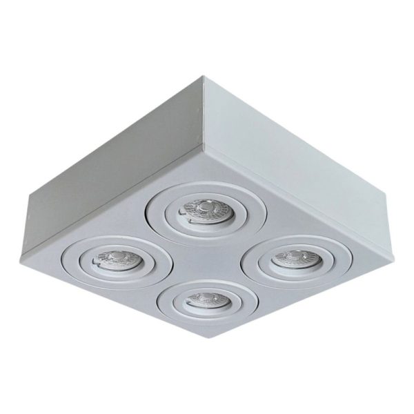 Cardanico de 4 luces blanco apto led