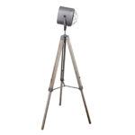 LAMPARA PIE RUFO  negra 1 luz apto lampara led