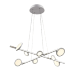 COLGANTE POPE blanco 8 luces led