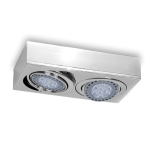 CARDANICO 2 luces acero apto led