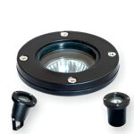 EMBUTIDO E2001 negro 1 luz  piso apto led