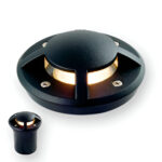 EMBUTIDO E2001C negro 1 luz  piso apto led