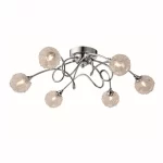 PLAFON GLOBE cromo 6 luces apto  led