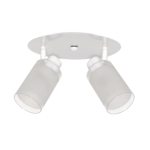 PLAFON RIO plato 2 luces blanco apto  led