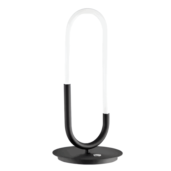 URBANO lampara de mesa negra  led