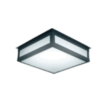 PLAFON MURO 7  negro 2 luces apto led