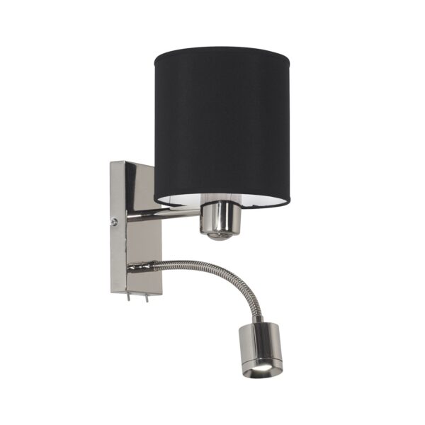 PASTERI cromo/negro 2 luces apto led