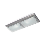 PLAFON  2 luces acero apto  led
