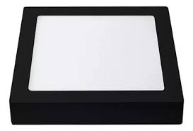Plafon  cuadrado negro 28w  led