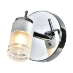 APLIQUE RAY  cromo 1 luz apto led