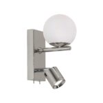 APLIQUE/VELADOR  RELLEU cromo 2 luces apto led