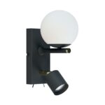 APLIQUE/VELADOR RELLEU negro 2 luces apto led