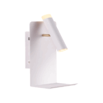 APLIQUE/VELADOR ROI blanco 7w led con usb