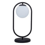 LAMPARA DELHI oval negra apta  led