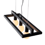 COLGANTE ESCANDINAVO negro 3 luces apto led