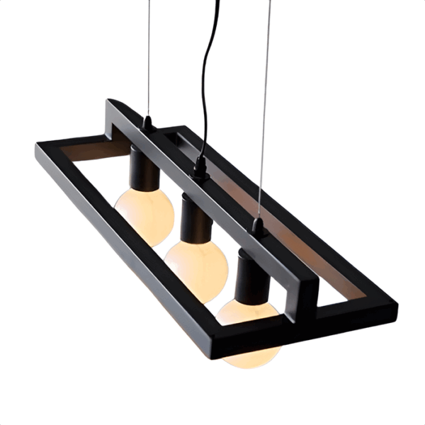 ESCANDINAVO colgante negro 3 luces apto led