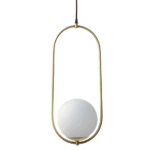 DELHI OVAL colgante  Dorado 1 luz apto led