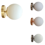 APLIQUE BOCHA dorado de 1 luz apto led