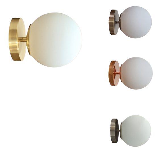 BOCHA aplique dorado de 1 luz apto led