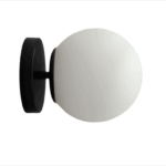 APLIQUE BOCHA blanco/negro de 1 luz apto led