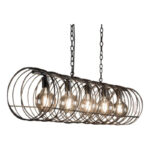 COLGANTE BERLIN 5 luces Negro apto led