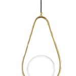 COLGANTE DELHI GOTA oro mate 1 luz apto led