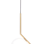 COLGANTE CURVO oro mate 1 luz apto led