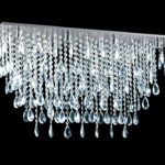 PLAFON ESCALA  cromo 12 luces apto led