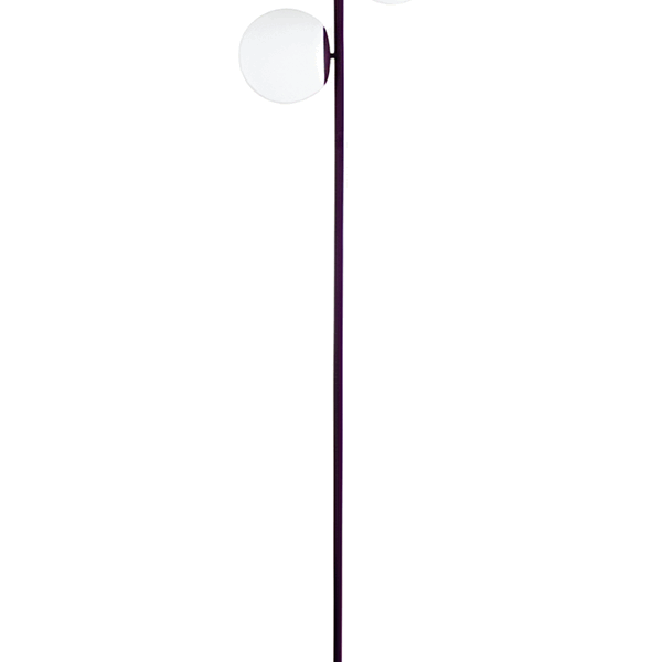 DELHI lampara pie negra 2 luces apto led