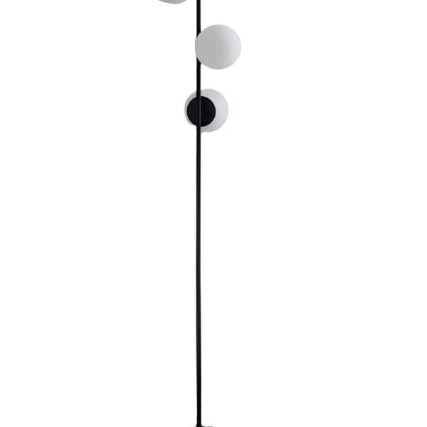 DELHI lampara de pie negra 3 luces apto led