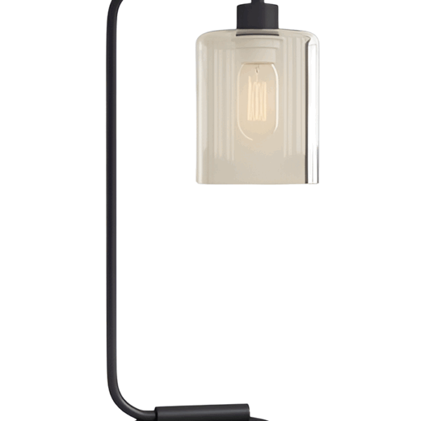 CADIZ LAMPARA MESA negra 1 luz apto led