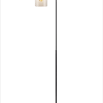 LAMPARA PIE CADIZ  negra 1 luz apto led