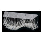 PLAFON MEDIA ONDA  cromo 12 luces apto led