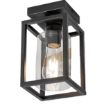 PLAFON CADIZ negro 1 luz apto led