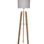 LAMPARA PIE TRINIA  madera apto led